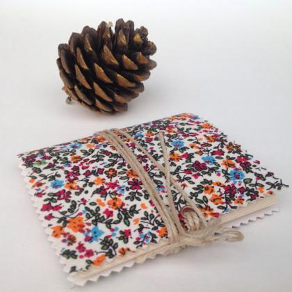 Handmade Notebook Vintage Granny Fabric With Tiny..