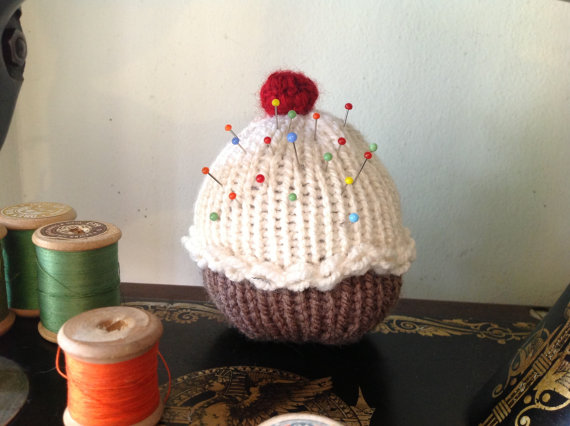 Lovely Crochet Cupcake Pincushion Handmade With Love Miniature Muffin Pincushion
